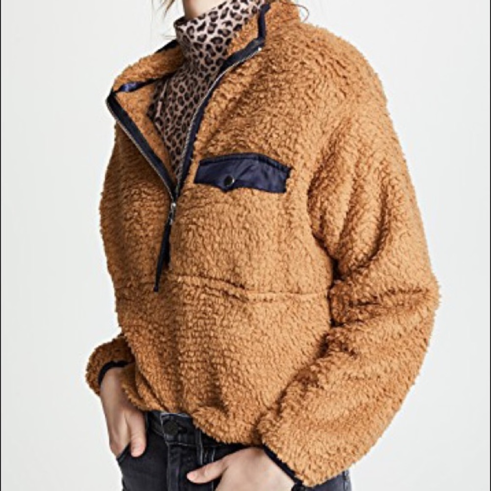 ANINE BING Sierra Pullover in Toast Sz Small